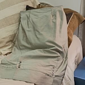 Dior Light Sage Green Pencil Skirt